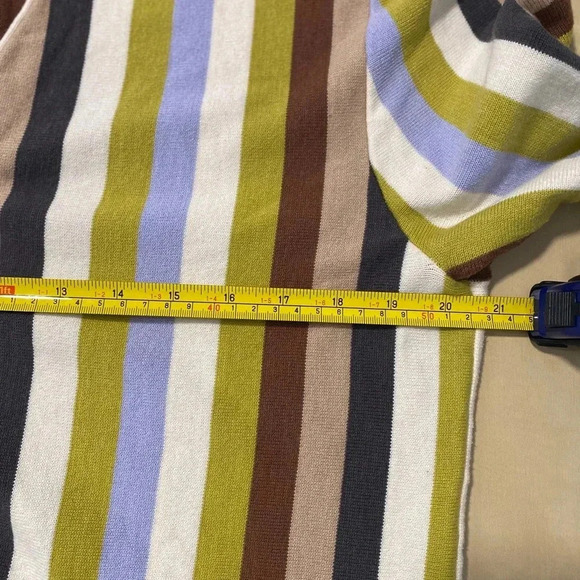 Checks Men’s Downtown Multi Stripe Button Down Cardigan Medium M Grandpa Retro - Picture 4 of 12